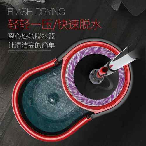 5O拖把家用一拖净V旋转免HQK手洗墩布甩水拖桶带4桶拖布式好