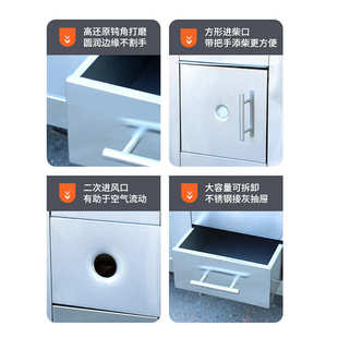 火炉柴锅灶灶台柴火户家用灶农村大新款烧柴外移304不锈钢动土