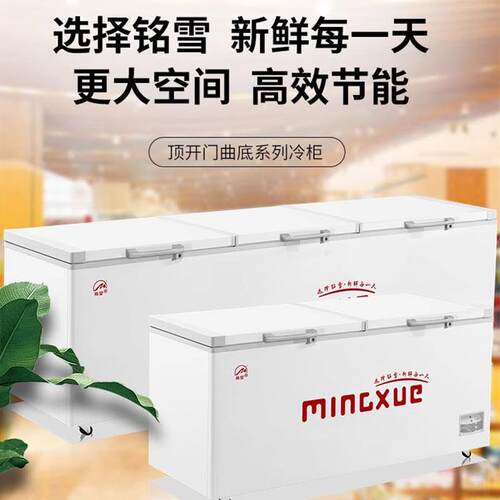 铭雪冰箱冰柜卧式冰柜保鲜柜冷藏冷冻商用大冷柜冰淇淋冷饮柜