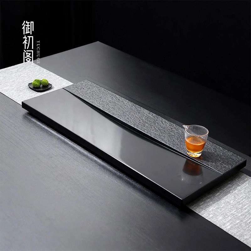 御阁整块乌金石茶5盘初家用简约观道石头茶现代石材轻奢茶具台202