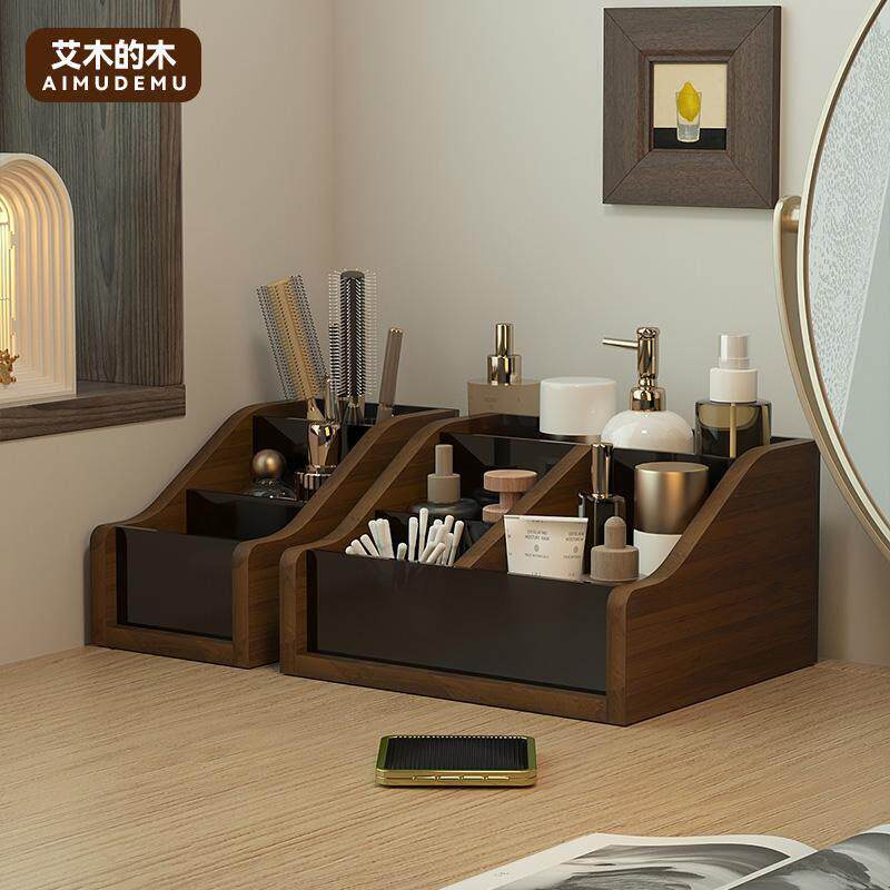 大容量桌面化妆刷收纳盒眼影面膜陈列架整理架阶梯式压克力置物架