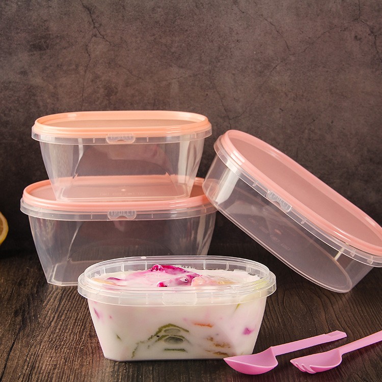 一次性餐盒外卖打包塑料盒蛋糕盒子一次性水果捞盒子注塑盒