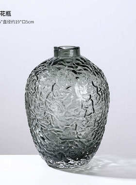 水培现代新品创意设计客厅大肚子吊钟玻璃花花瓶小口器插花