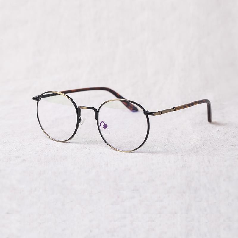 正品匠司百搭覆古文艺超轻属金圆大小脸男女防视辐射近全框框眼镜