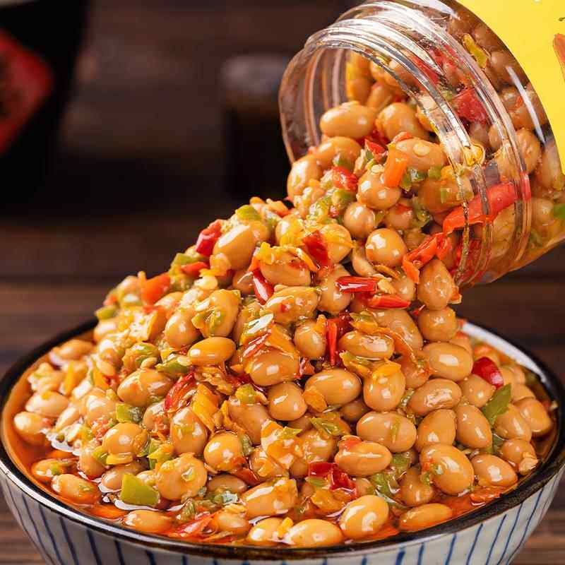 湖南特产香辣腊八豆青椒豆豉酱下饭菜炒菜调料拌面酱黄豆豉辣椒酱