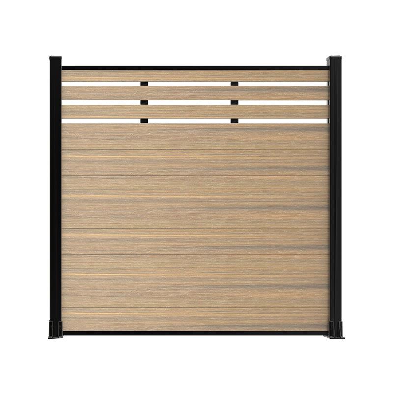 户外塑木围栏公园别墅花园庭院木栅栏厂家木塑护栏栅栏