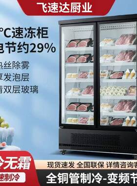 双门冷冻展示柜餐饮店食品储冰柜立式冰柜商用冰箱冰块冷冻柜