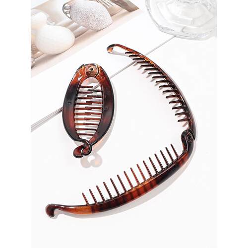 1pcs French Large Banana Clip Hair Comb, Elastic Banana Clip