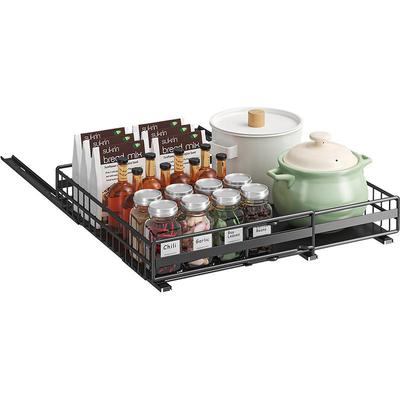 厨房橱柜拉篮抽拉式置物架可伸缩抽屉瓶罐碗篮锅具柜内铁艺收纳篮