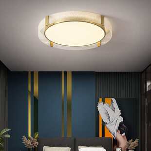 轻奢后现代客厅水晶全铜吸顶灯温馨浪漫主卧室灯简约大气房间灯具