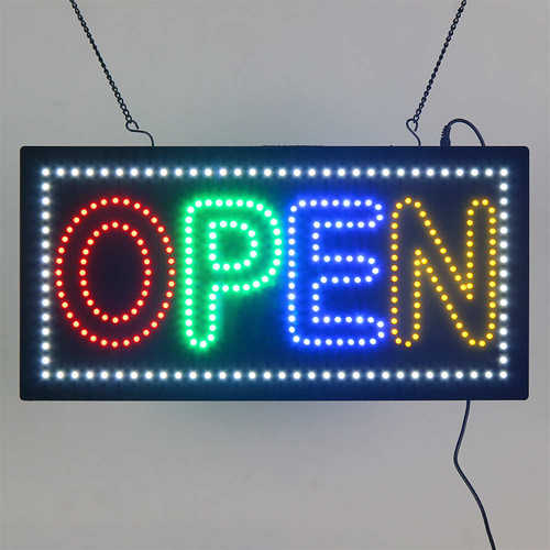LED亚克力open sign 柔和灯酒吧咖啡店营业氛围广告灯牌悬挂