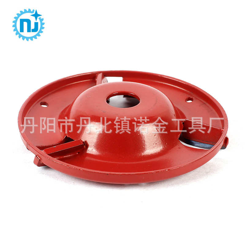 硬质合金三齿木工茶磨刀盘100*16mm 角磨机用根雕磨皮掏空磨盘