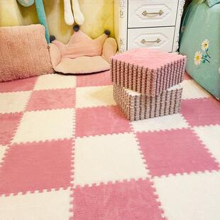 床边毯卧室女孩房间全铺可擦洗拼接毛毯垫子地垫大面积地板铺垫