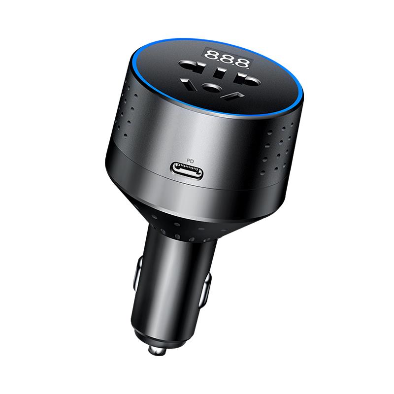 官方正品车载逆变转换器12v24v转220v汽车逆电车载快充电器一拖二
