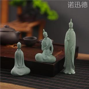 青砂石禅意北魏佛像小摆件桌面茶宠假山鱼缸造景盆景微景观装饰品