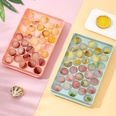 Round Ice Ball Mold with Lid, Spherical Ice Cube Maker, Crea