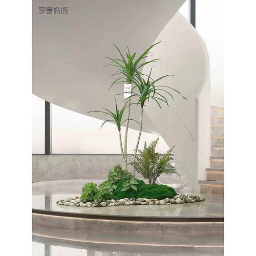 仿真绿饰植造景植假绿植装物仿生室内盆栽氛围树地景UDV落观