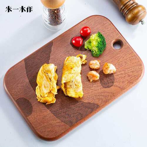 乌檀木整木菜板儿童辅食砧板沙比利木案板家用一人切菜板双面可用