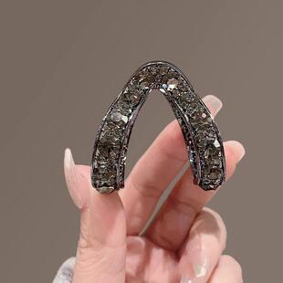 抓夹小号发量少的半扎发适合短发过渡期留长发固定神器夹子头饰卡