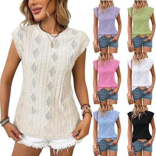 Women's short sleeved T-shirt vest 女装短袖T恤背心女