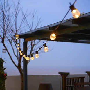 太阳能G50灯串户外防水灯泡彩灯阳台民宿布置装 饰灯庭院露营氛围