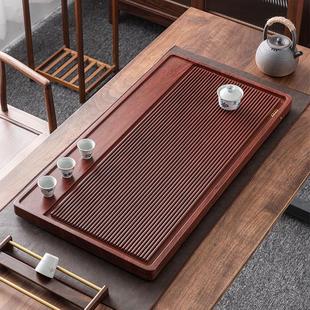 黑檀木小型排水办公室功夫茶具茶台茶海 48N茶盘家用实木电木款