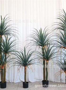 北欧风仿真植物绿植仿生落地龙血铁盆景室内客厅装饰假盆栽千年木