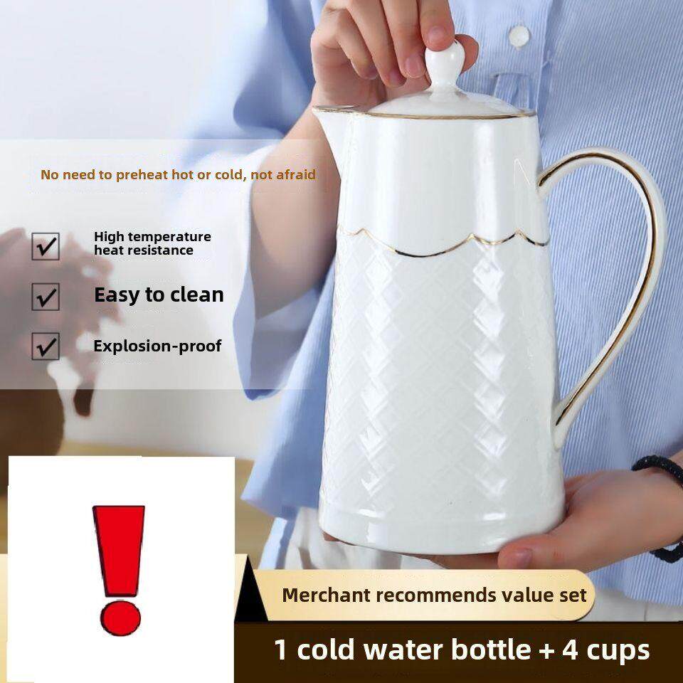 北欧水具套装客厅家用水杯喝水陶瓷杯陶瓷冷水壶茶壶茶杯茶具整套