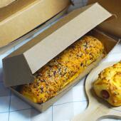 牛皮纸网红热销瓦楞汉堡热狗盒一次性耐高温餐盒加厚野外送打包盒