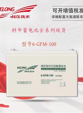 科华蓄电池6-GFM-100铅酸免维护12V100AH/12V65AH12V38AH/12V24AH