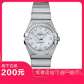 捡漏未使用99新欧米茄星座原钻石英女表手表123.15.27.60.55.002