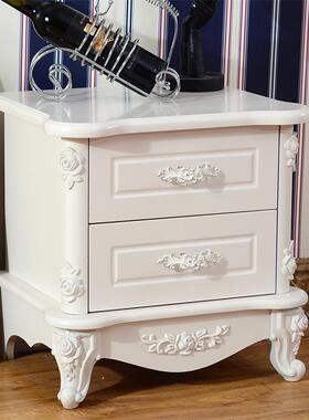 欧式床头柜白色简约现代韩式卧室木质床头柜烤漆特价包邮储物收纳