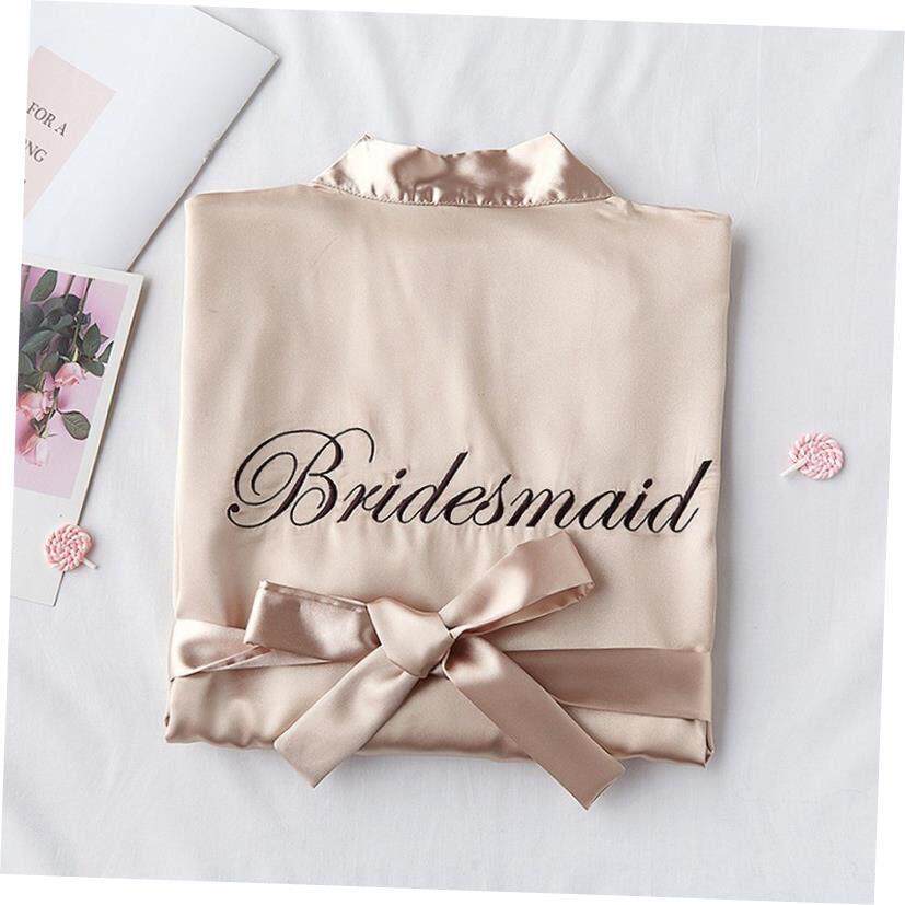 Bride with Team Bride Bathrobe Bride To Be Bridal Shower Bac