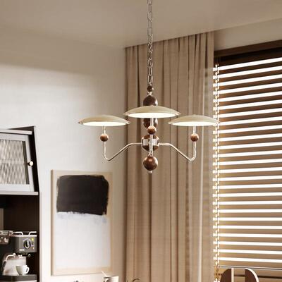 法式极简奶油风客厅吊灯中古星轨吊链护眼大厅主灯全屋灯具大全