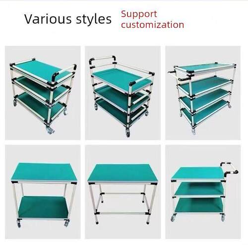 车间防静电物料架流水生产线精益管工作台物料周转小平台桌子双层