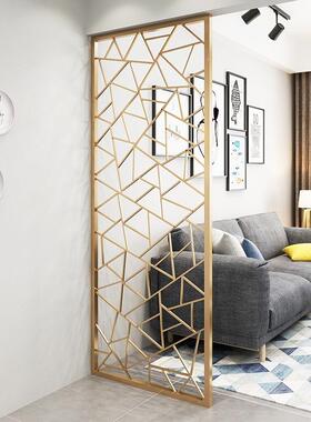 现代瑰简约铁艺屏风隔断用玫金镂空家玄SG210707关金酒店属入户装