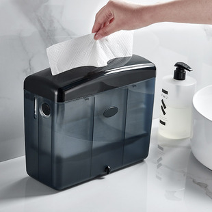台面擦手纸盒抽取式 桌面免打孔 台式 厨房抽纸家用抹手纸巾弹簧立式