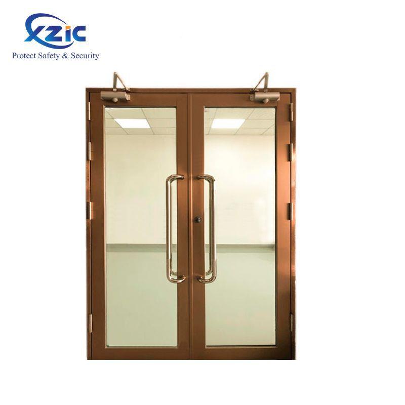 04不锈QTFM-212拉丝双开大玻璃防火门生产厂甲乙漆单开防火钢玻璃