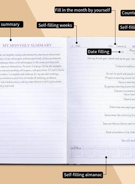 Agenda Planner Notebook Secret Diary Weekly Goal Habit Sc