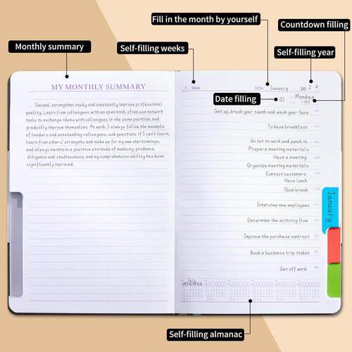 Agenda Planner Notebook Secret Diary Weekly Goal Habit Sc