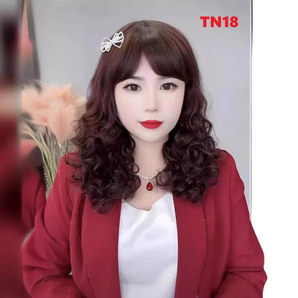 新款直销假发套女中长卷发大波浪头套中老年妈妈纤维发套羊毛卷中