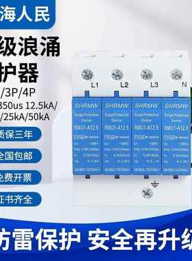 上海人民一级T1浪涌保护器10/350US避雷防雷器12.5KA15KA25KA电涌