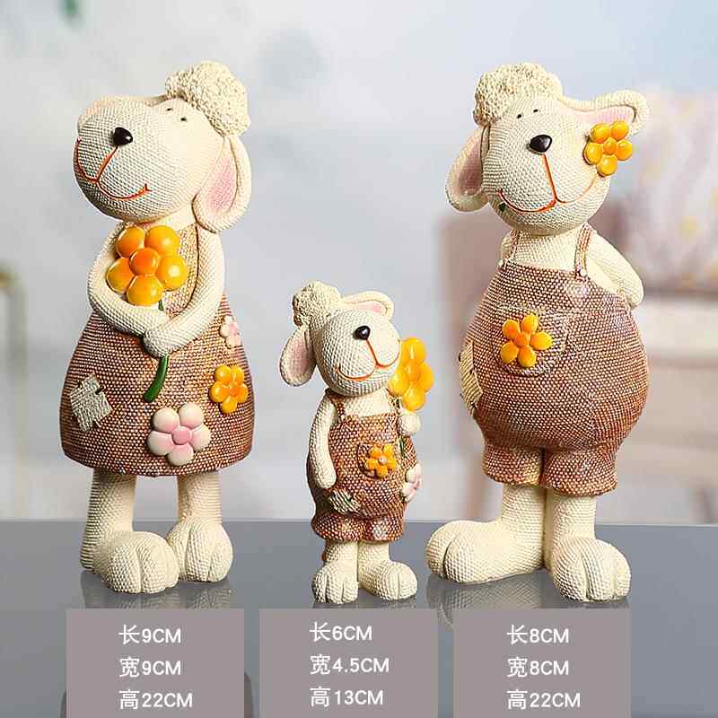 欧式生肖创意客厅家居饰品家装装饰品家里电视柜摆件三羊开泰