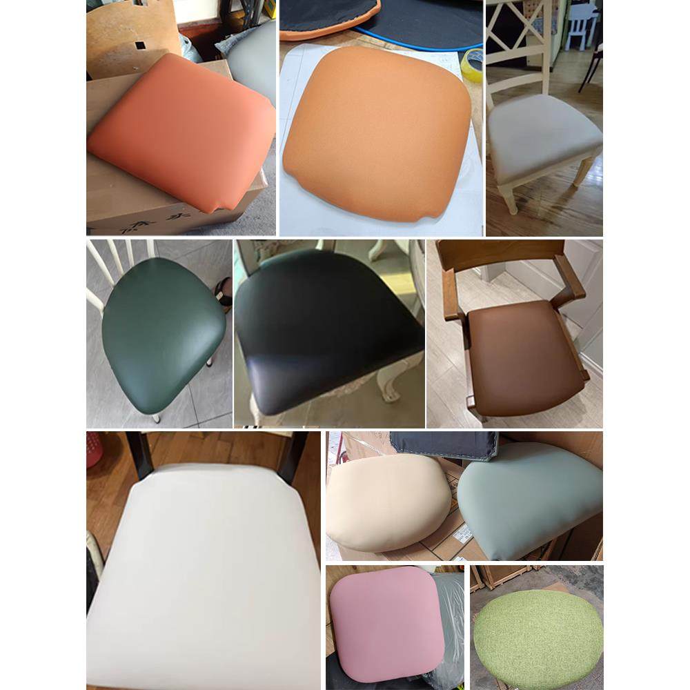 ?QVI实木软技包座板科棉布麻布u皮海绵椅子p面板餐椅凳面坐垫配件