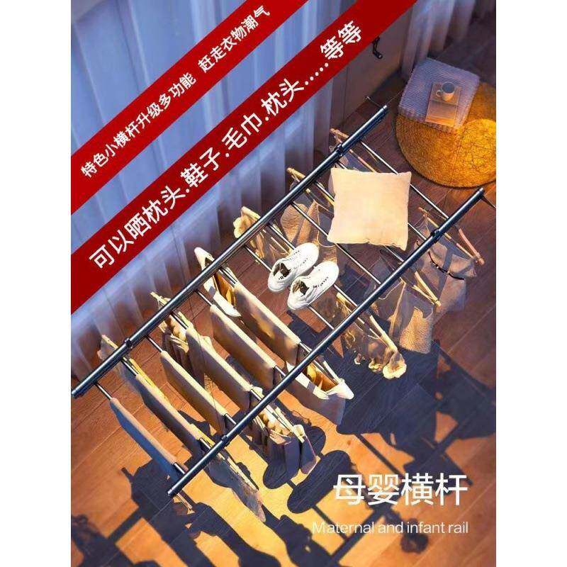 升降晾衣架阳台手摇双杆式晾衣杆室内家用自动折叠晒被手动晾衣架