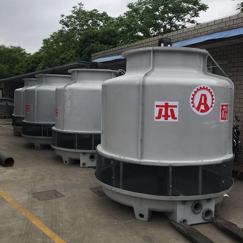 圆形逆流冷却塔玻璃钢水塔全国联保送货上门BY-R-100T