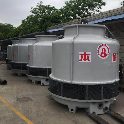 圆形逆流冷却塔玻璃钢水塔全国联保送货上门BY-R-100T
