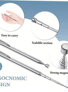 Portable Rotatable Silver Magnetic Pickup with Retractable P