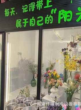 鲜花玻璃库全套设VRN备冷店专用玻璃花房鲜花冷藏保鲜柜风花展示
