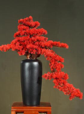 花新中式陶瓷花客厅M00195玄关插架博古瓶摆设假花绿植盆景酒店用